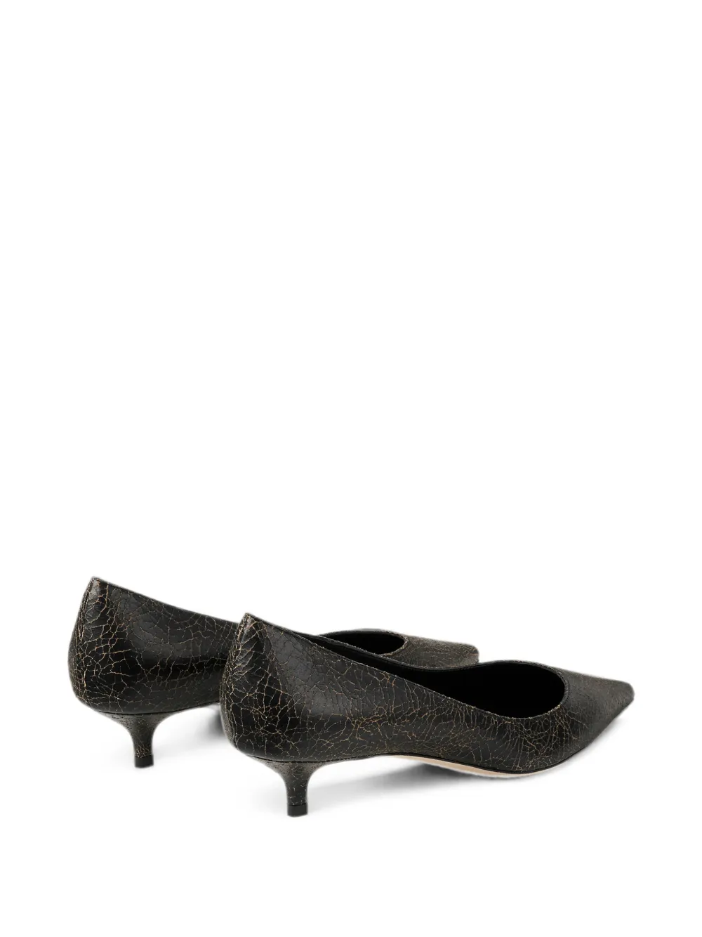 Jimmy Choo Amelia leren pumps met gebarsten effect Zwart
