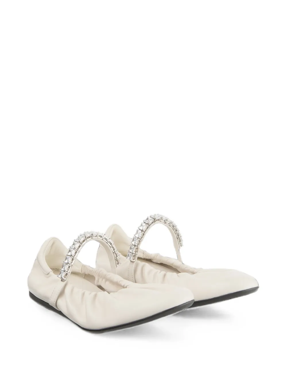 Jimmy Choo Jade ballerina's verfaaid met kristallen Beige