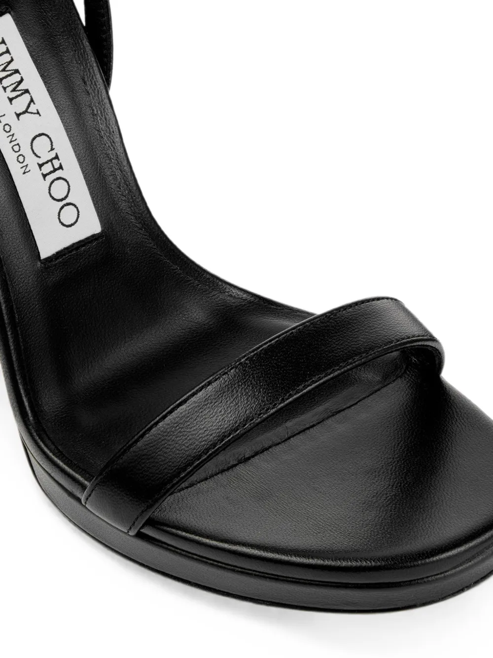 Jimmy Choo Moza 120 sandalen met enkelbandjes en plateauzool Zwart