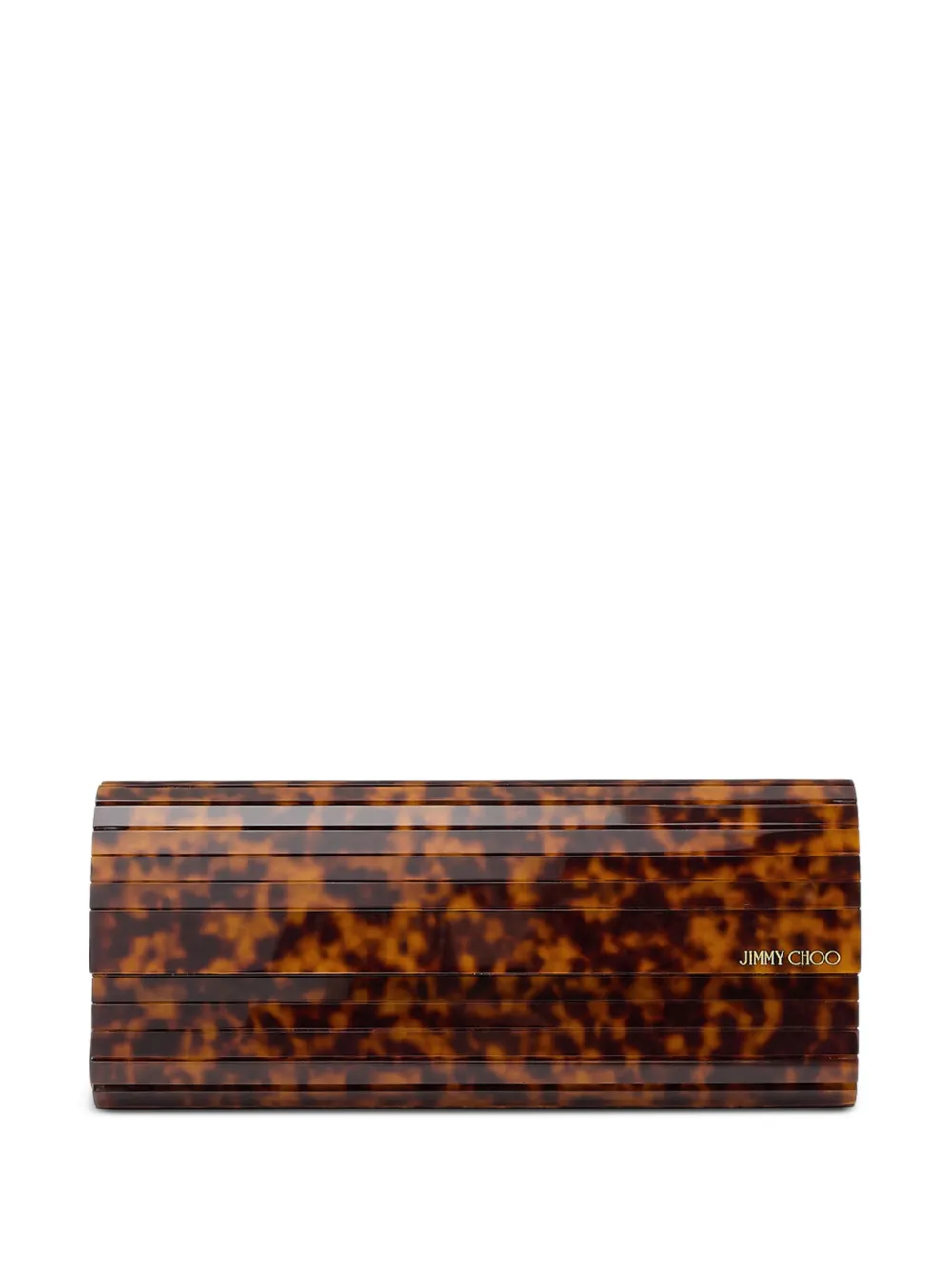 Jimmy Choo Sweetie tortoiseshell-effect clutch bag - Marrone