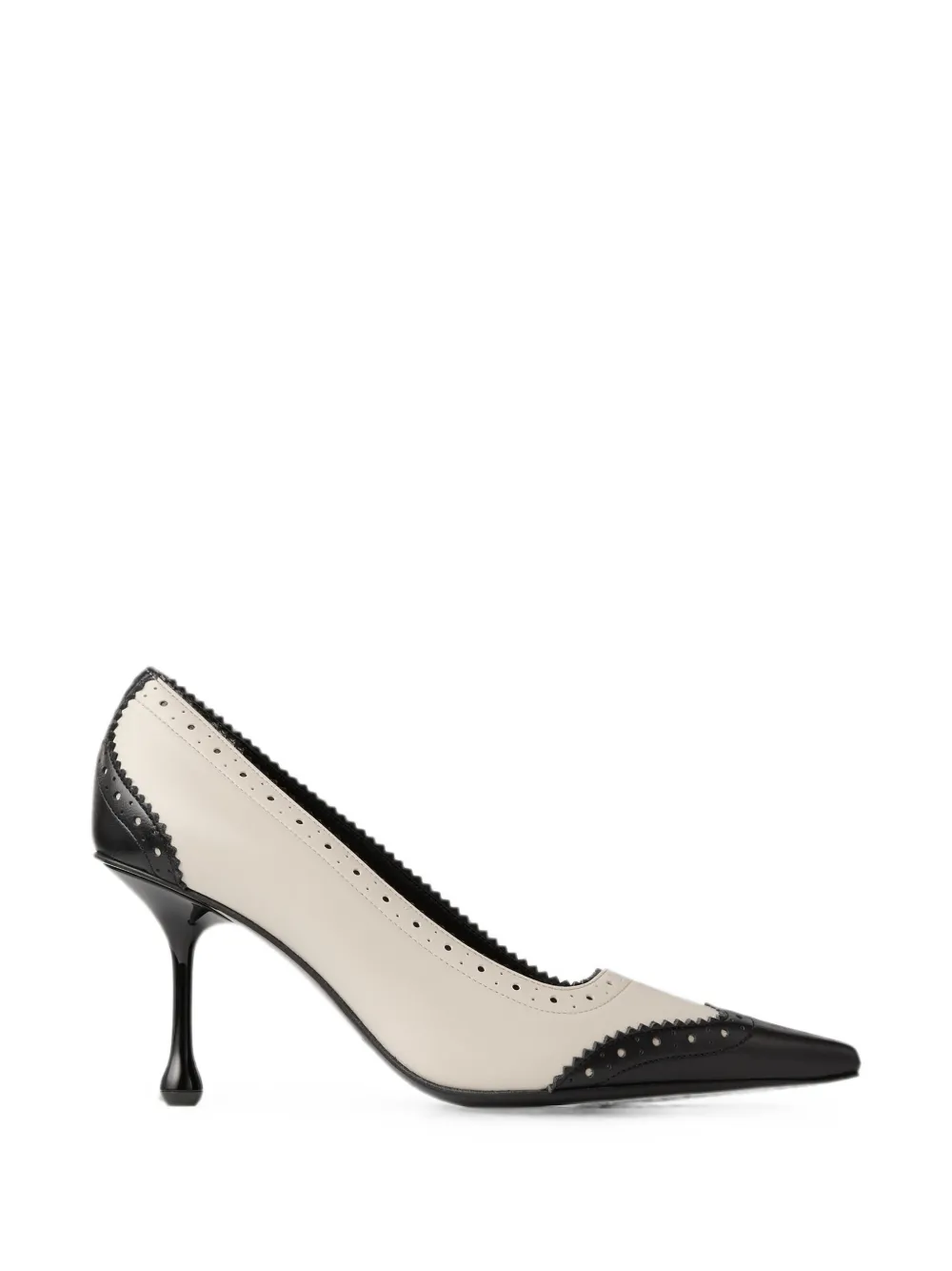 Jimmy Choo Ixia brogue-detail pointed-toe pumps - Toni neutri