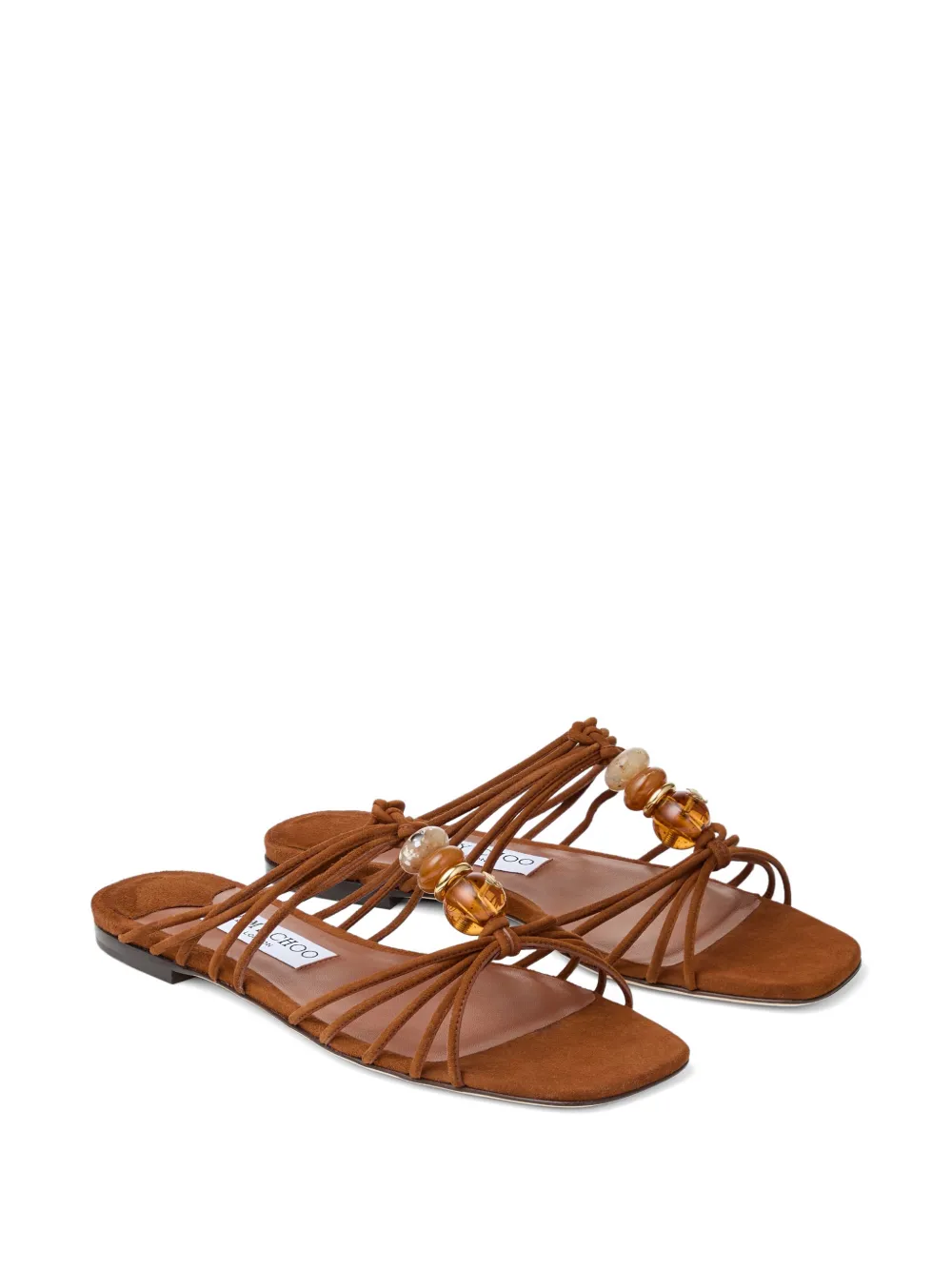 Jimmy Choo Lova sandalen met kralenbandje Bruin