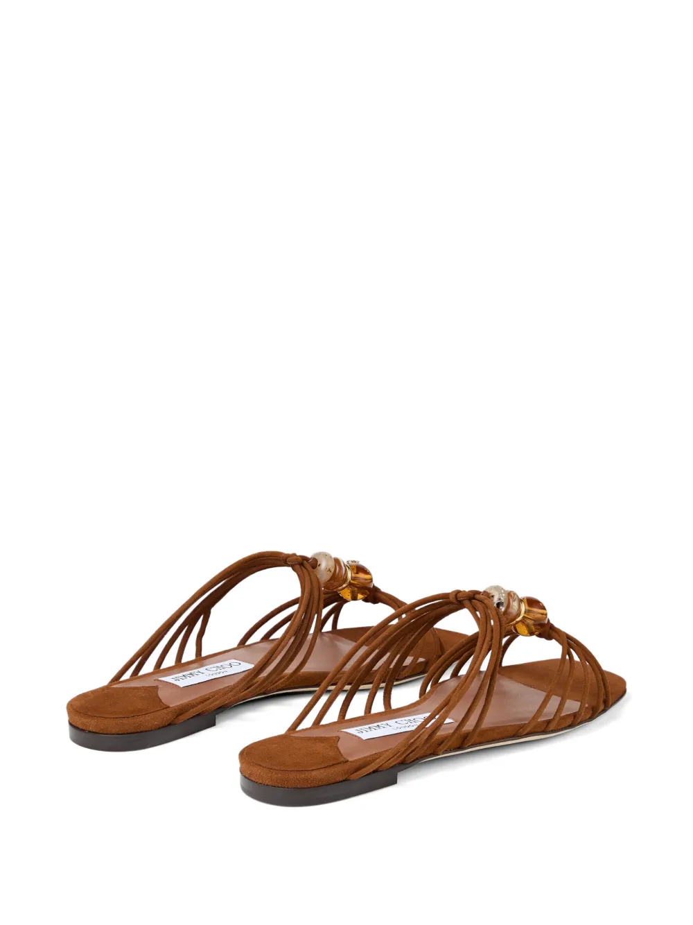 Jimmy Choo Lova sandalen met kralenbandje Bruin
