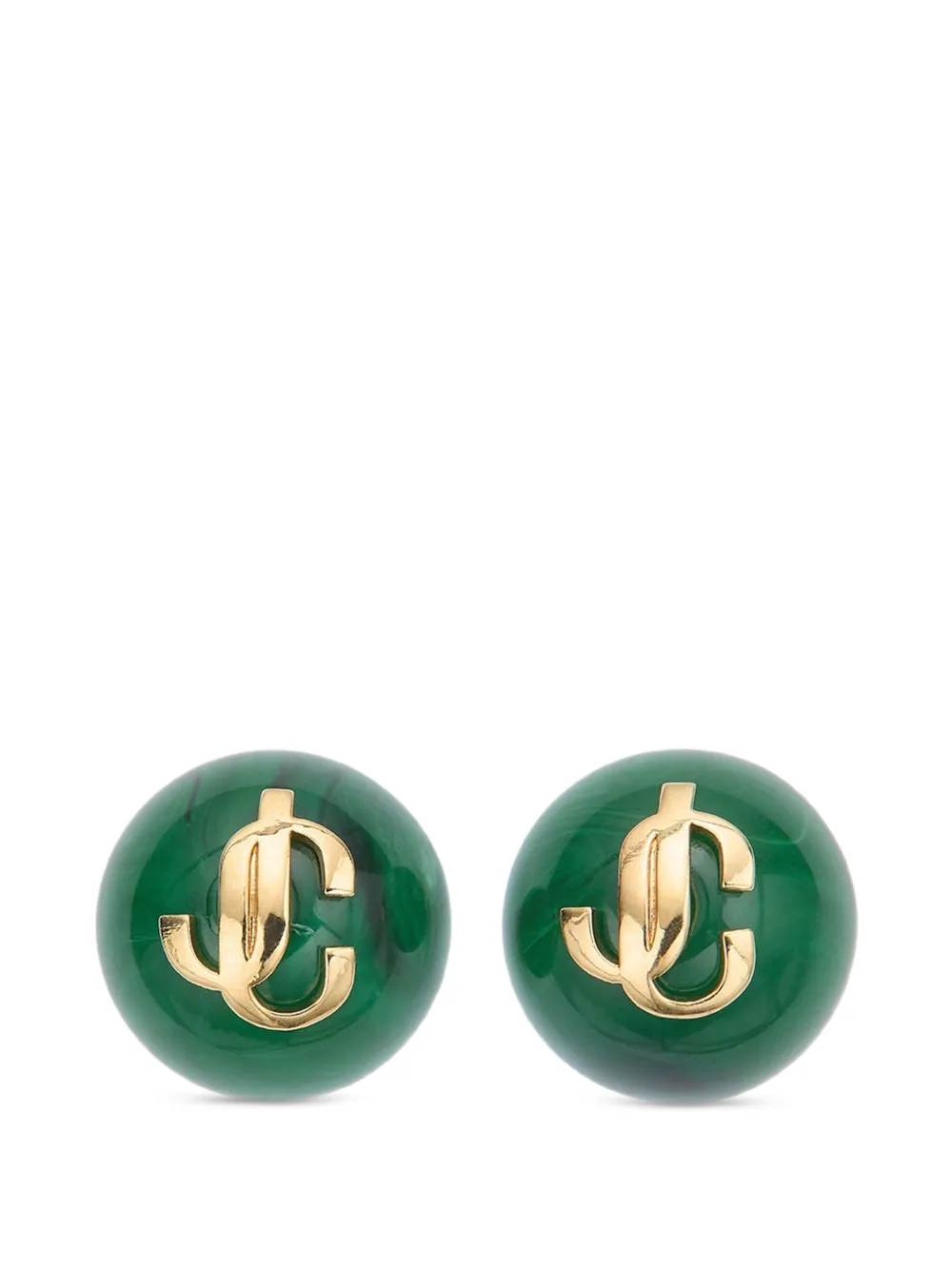 Jimmy Choo logo beads earrings - Gold