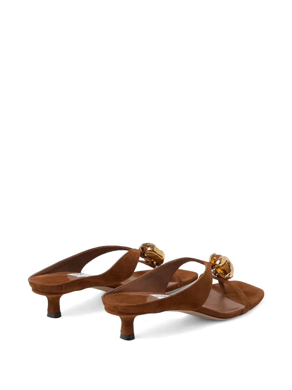 Jimmy Choo Emeri Stone 35 embellished mules Bruin