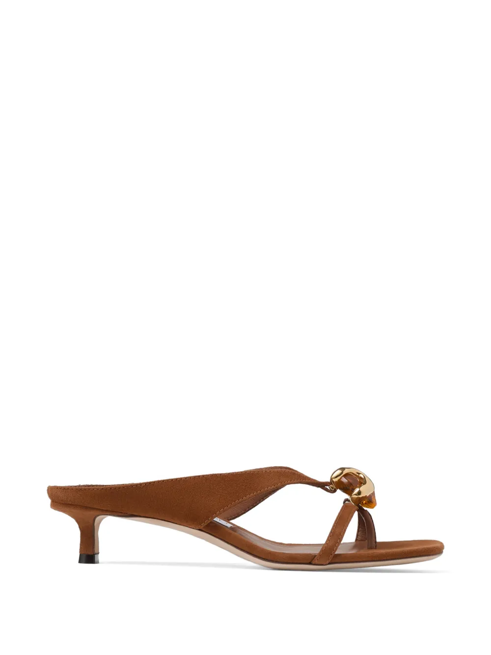 Jimmy Choo Emeri Stone 35 embellished mules - Brown