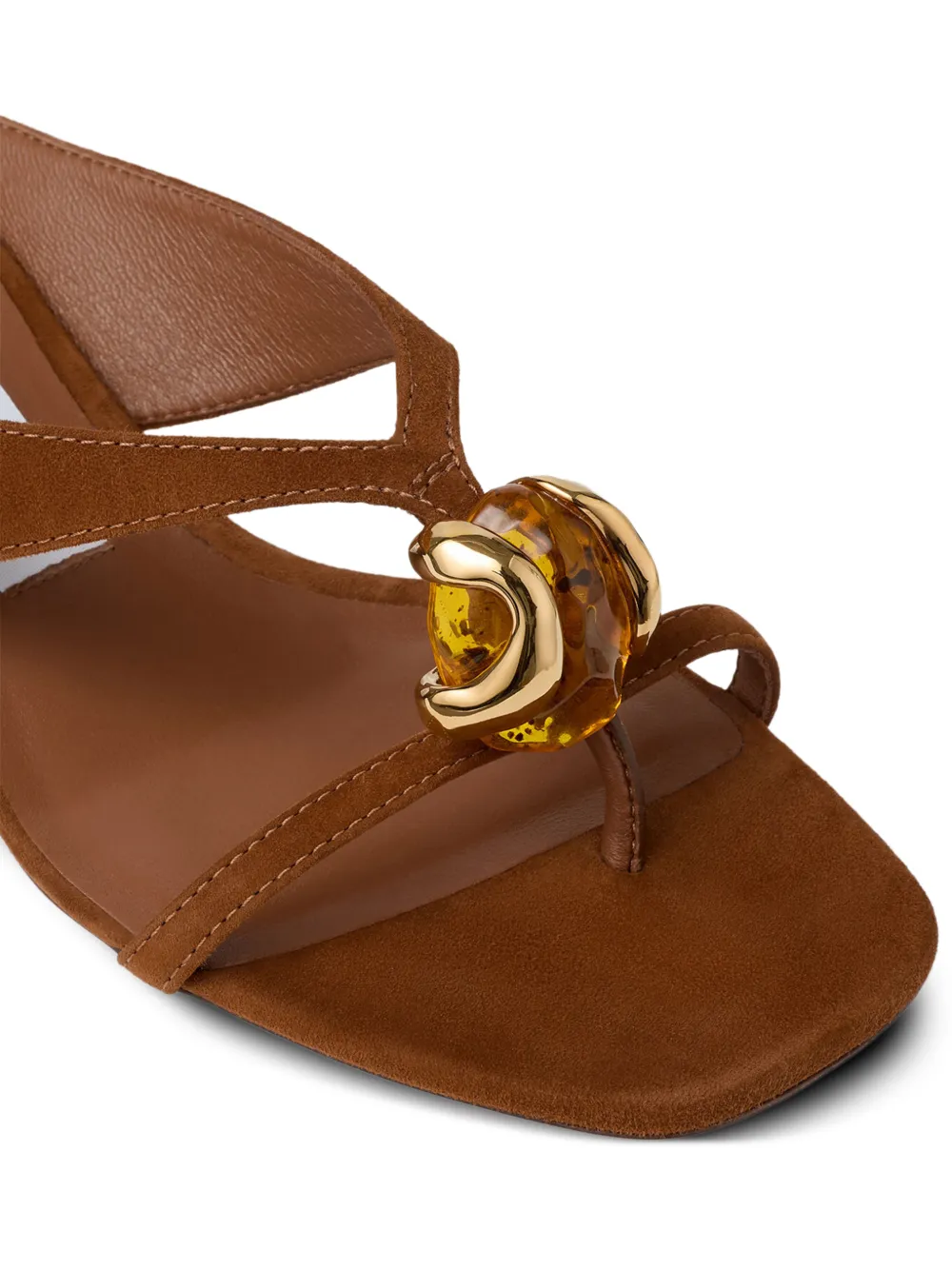 Jimmy Choo Emeri Stone 35 embellished mules Bruin