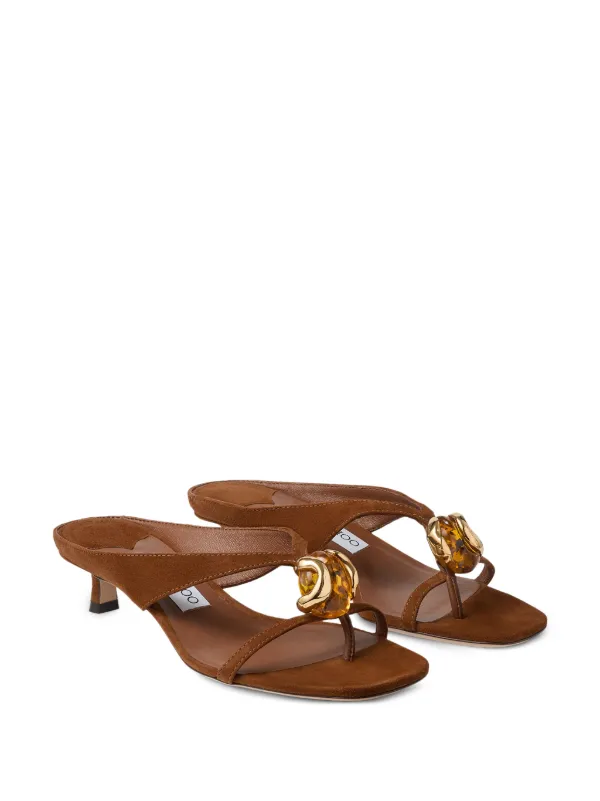 Jimmy Choo Emeri Stone 35 | Brown | FARFETCH