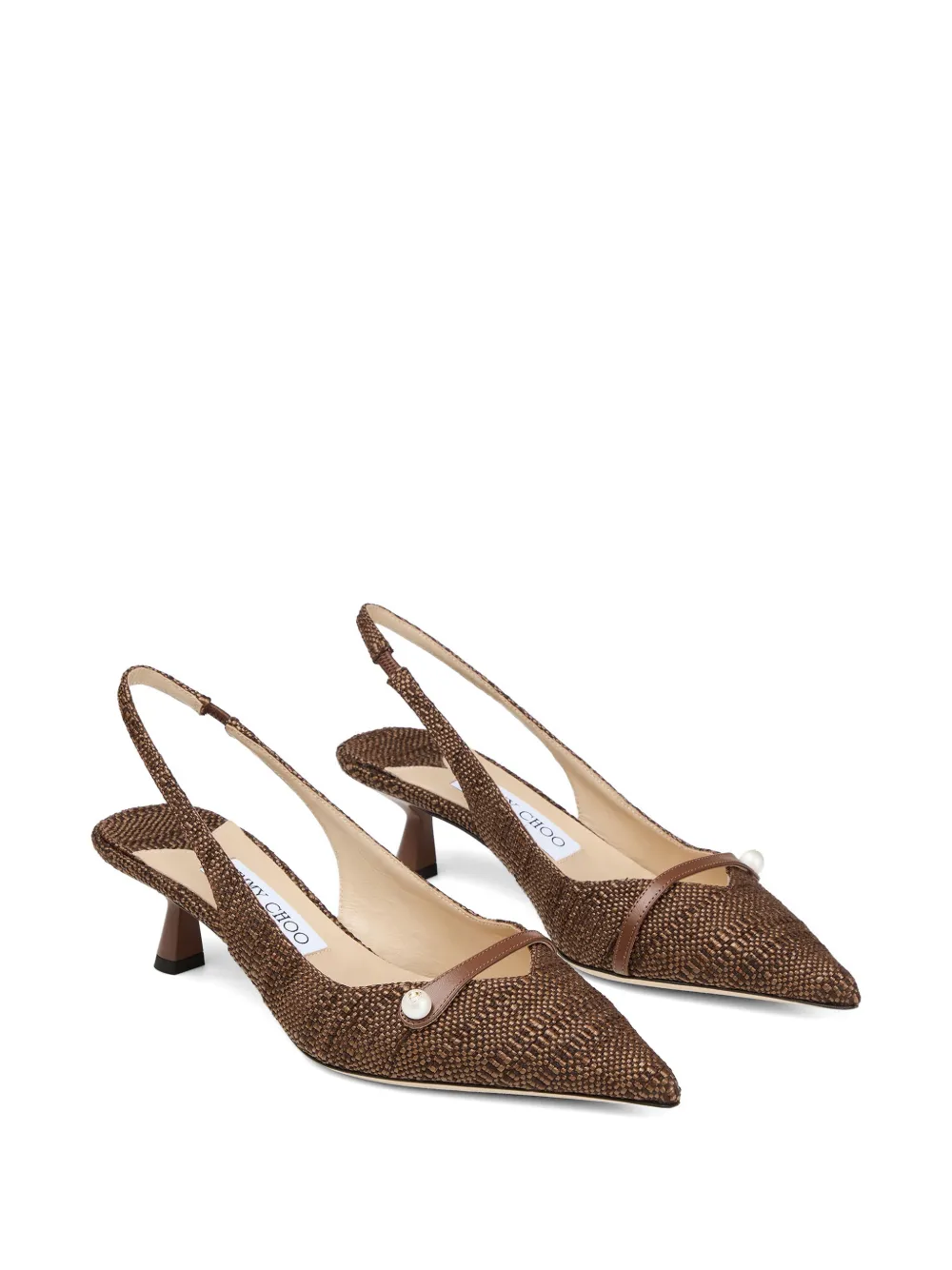 Jimmy Choo Amita 45 pumps met bandje Bruin