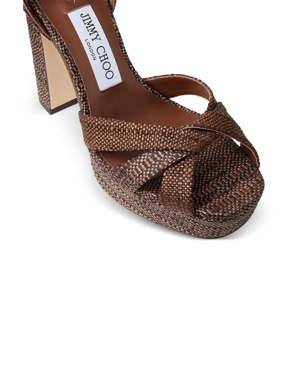 Jimmy Choo Kove 120 sandalen met plateauzool Bruin