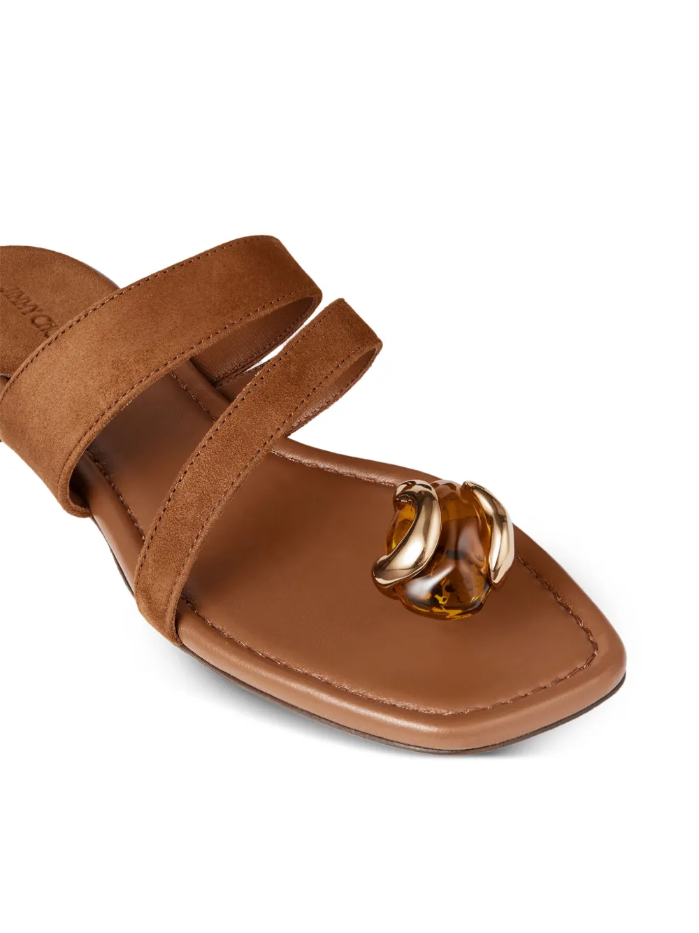 Jimmy Choo Emeri Stone sandalen met platte zool Bruin