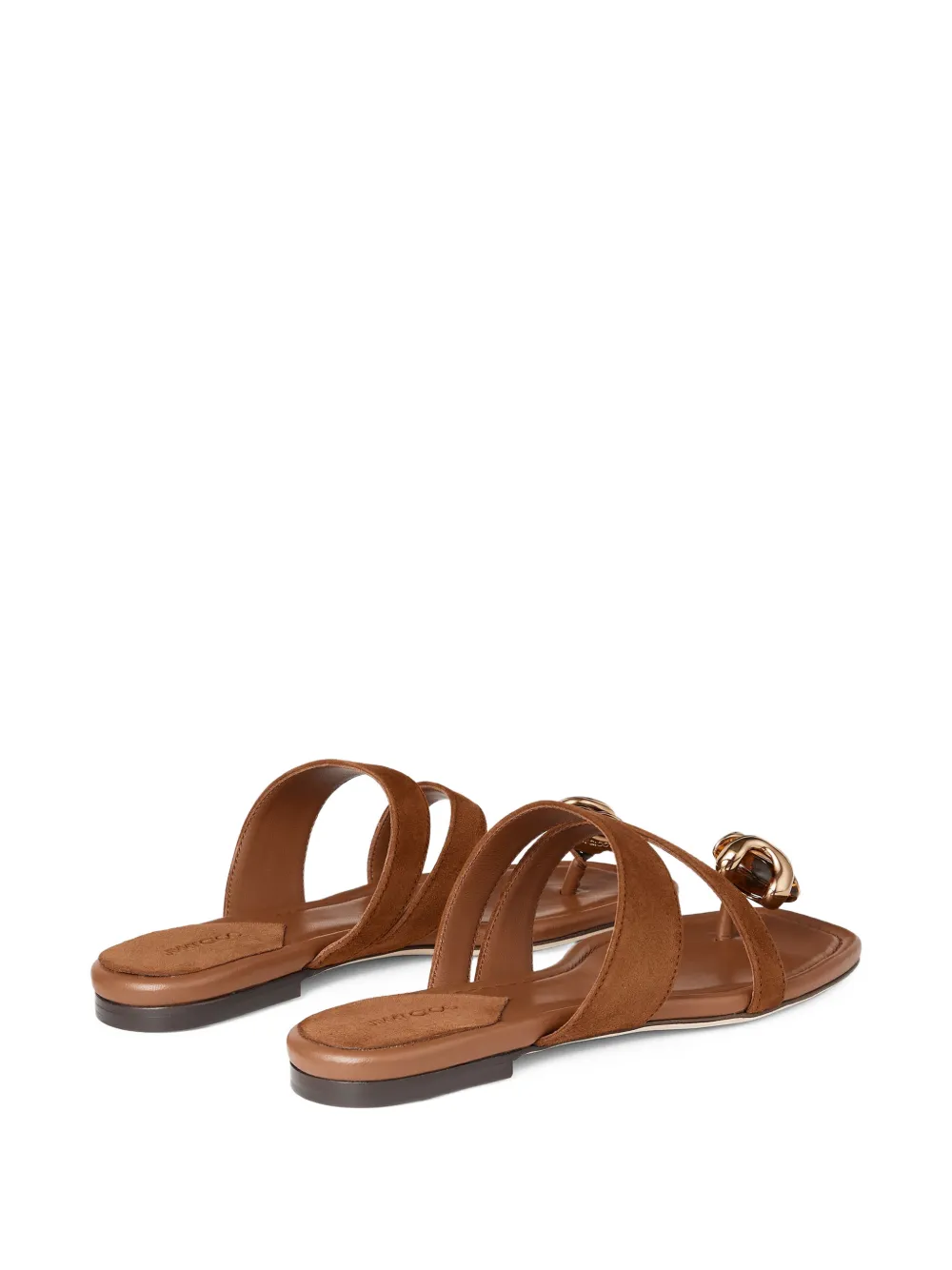 Jimmy Choo Emeri Stone sandalen met platte zool Bruin