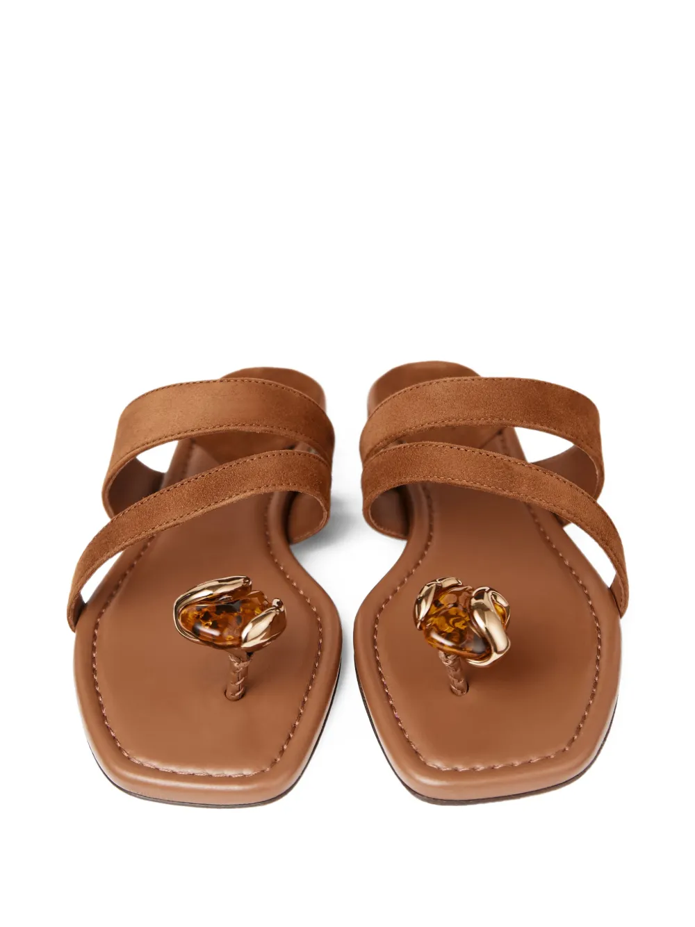 Jimmy Choo Emeri Stone sandalen met platte zool Bruin