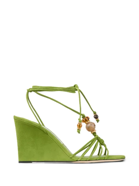 Jimmy Choo Lova Wedge 85 bead-embellished sandals
