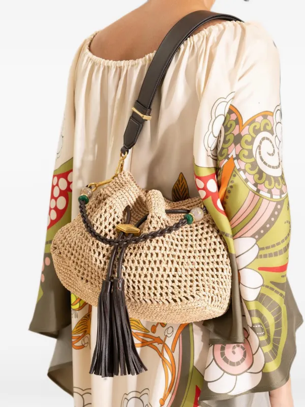 BETTY1000！！JIMMY CHOO 定価85800円　かごバッグ Jimmy Choo Medium Cinch Tote Bag | Brown | FARFETCH