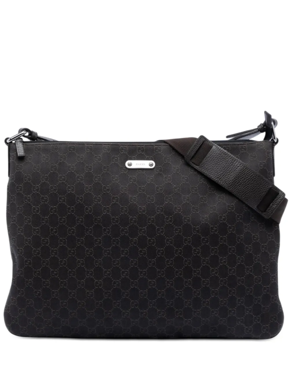 Gucci Pre-Owned 2016-2026 GG Denim crossbody bag - Marrone