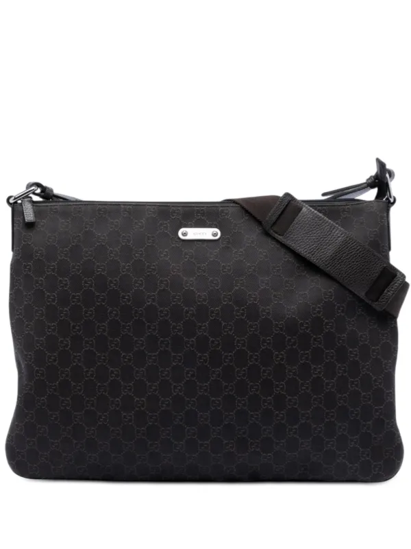 Gucci Pre-Owned 2016-2026 GG デニム ショルダーバッグ | ブラウン 