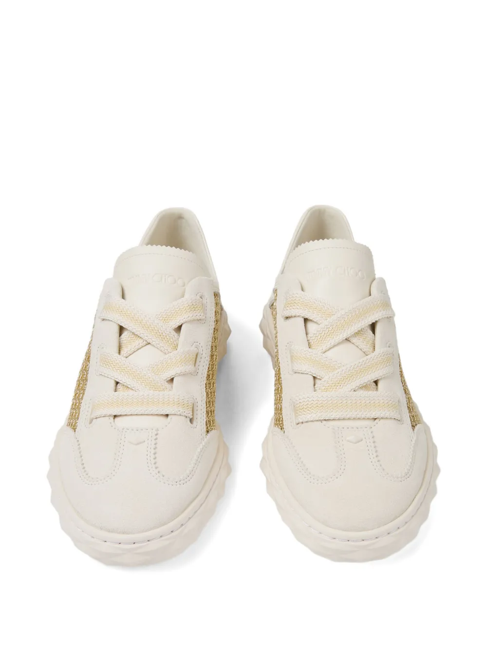 Jimmy Choo Diamond Light Flex sneakers met mesh Beige