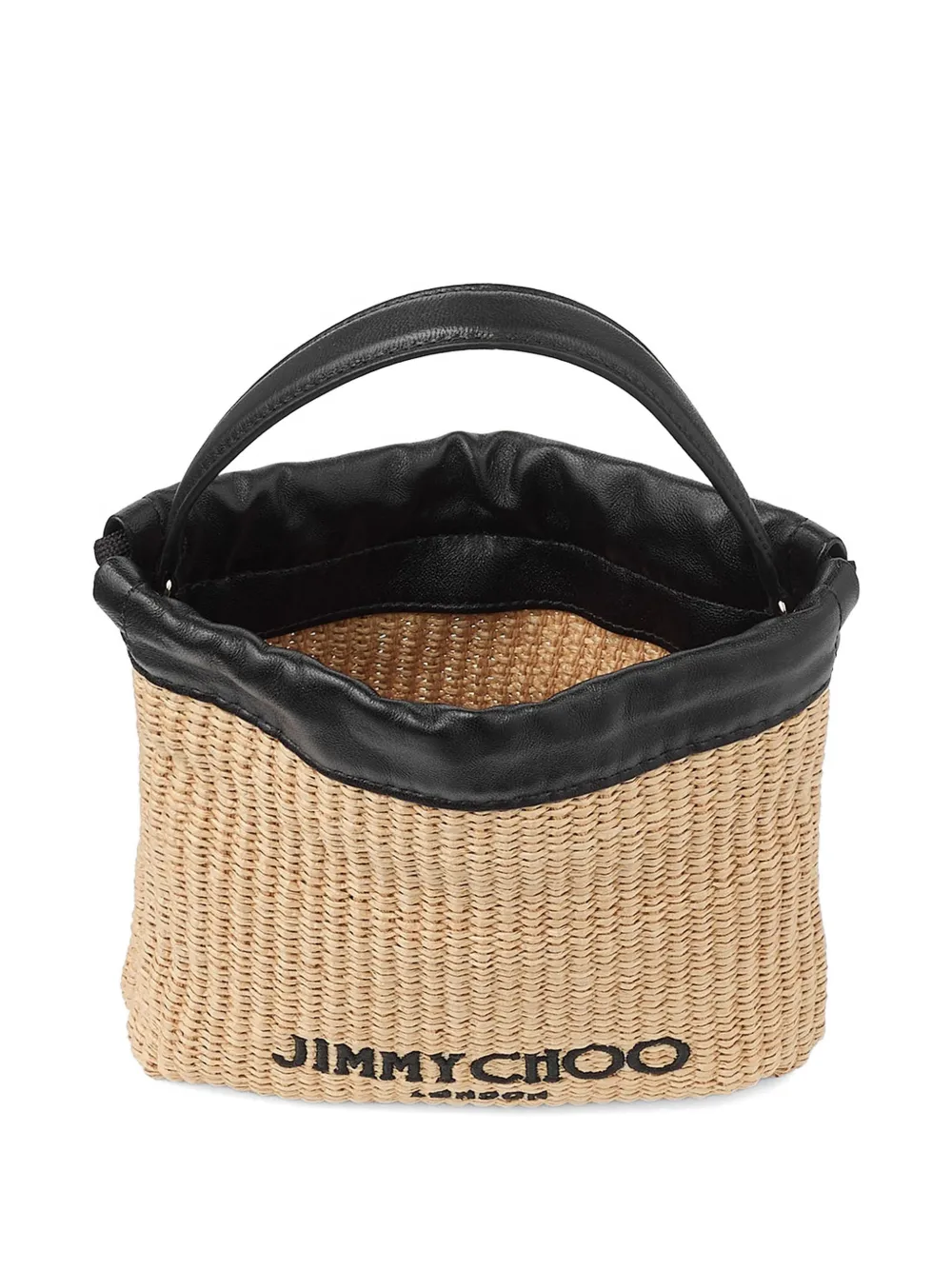 Jimmy Choo Buidel met trekkoord en handvat Beige