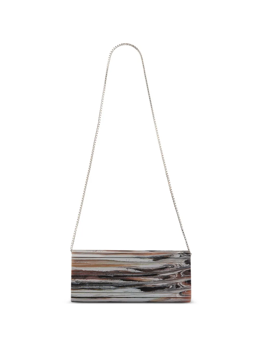 Jimmy Choo Sweetie ribbed clutch bag - Grigio