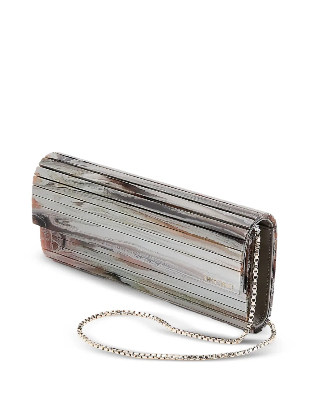 Jimmy Choo Sweetie clutch met marmer-effect en grijs