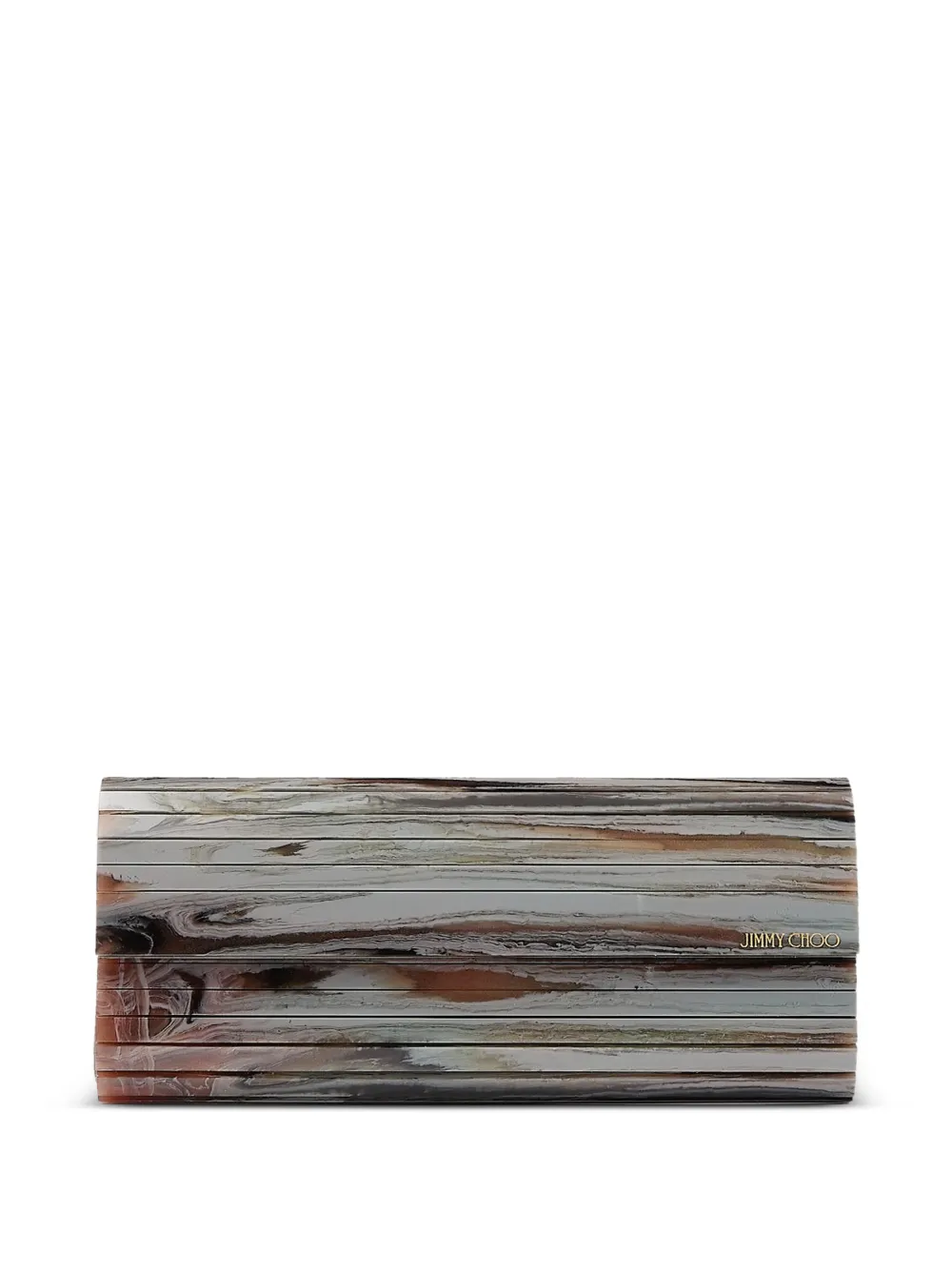 Jimmy Choo Sweetie clutch met marmer-effect en grijs