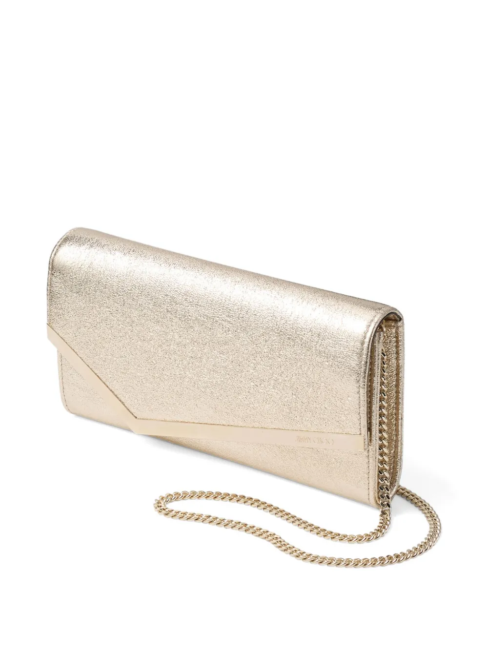 Jimmy Choo Emmie clutch met glitters-effect Goud
