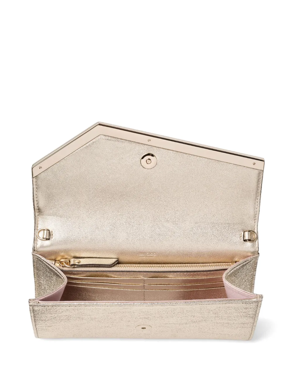 Jimmy Choo Emmie clutch met glitters-effect Goud