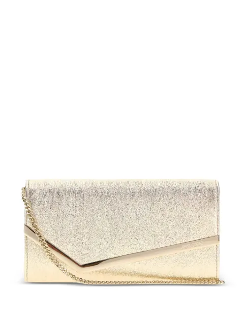 Jimmy Choo Emmie platinum ice brilliance fabric clutch bag