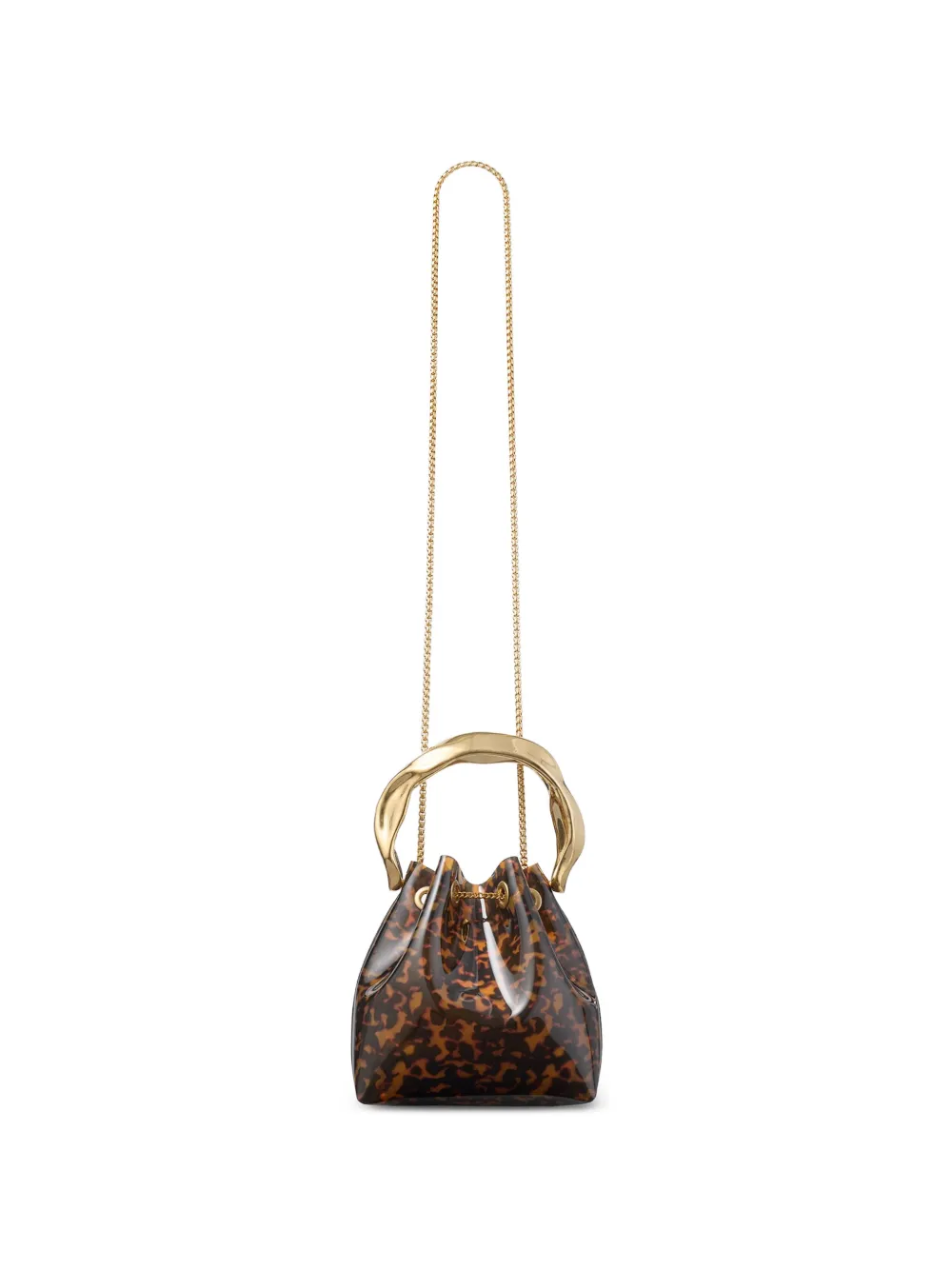 Jimmy Choo Bon bucket-tas met schildpadschild-design Bruin