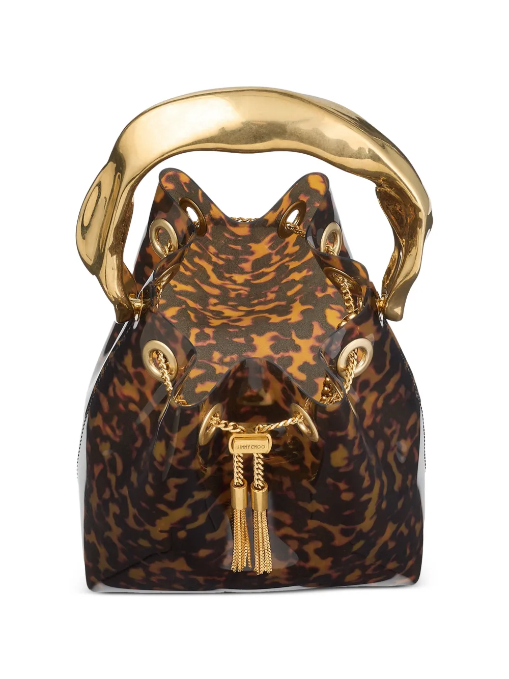 Jimmy Choo Bon bucket-tas met schildpadschild-design Bruin