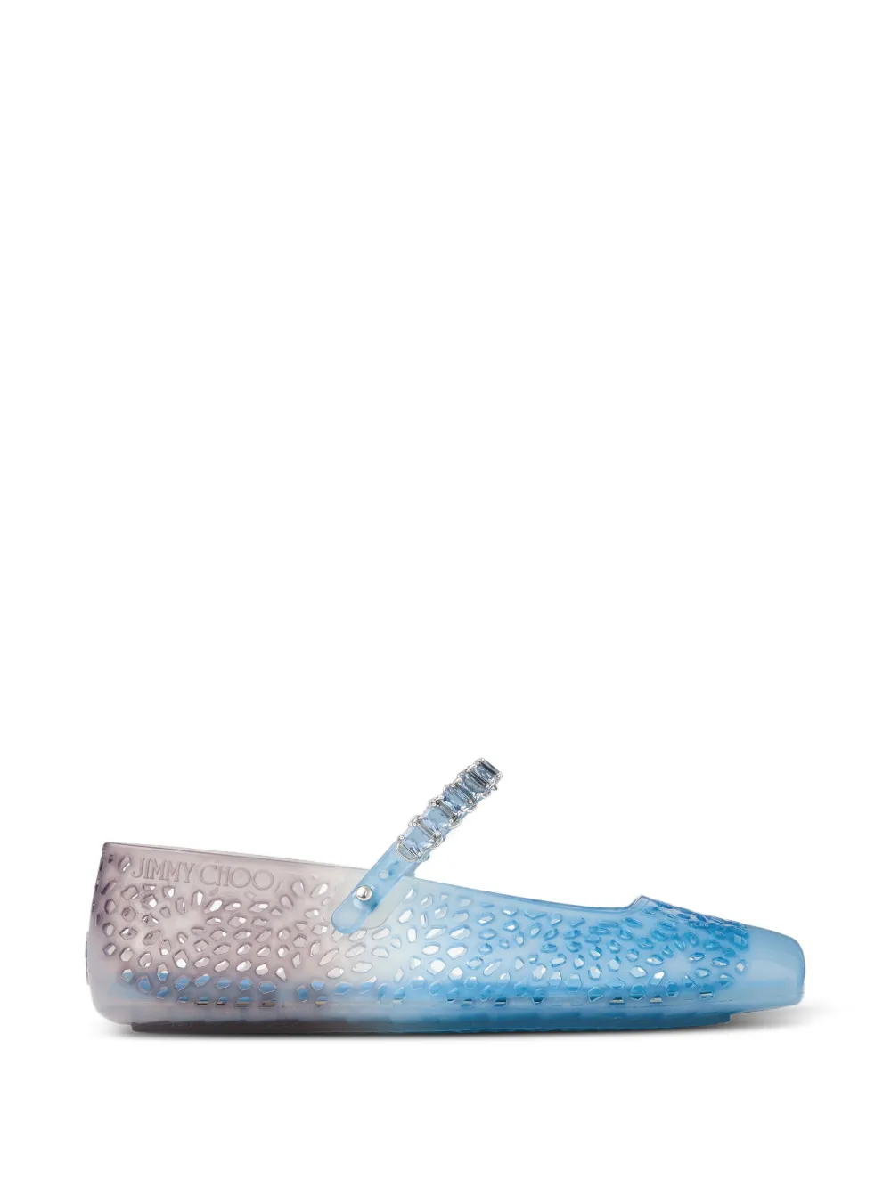 Jimmy Choo The Jelly crystal-embellished ballet flats - Weiß