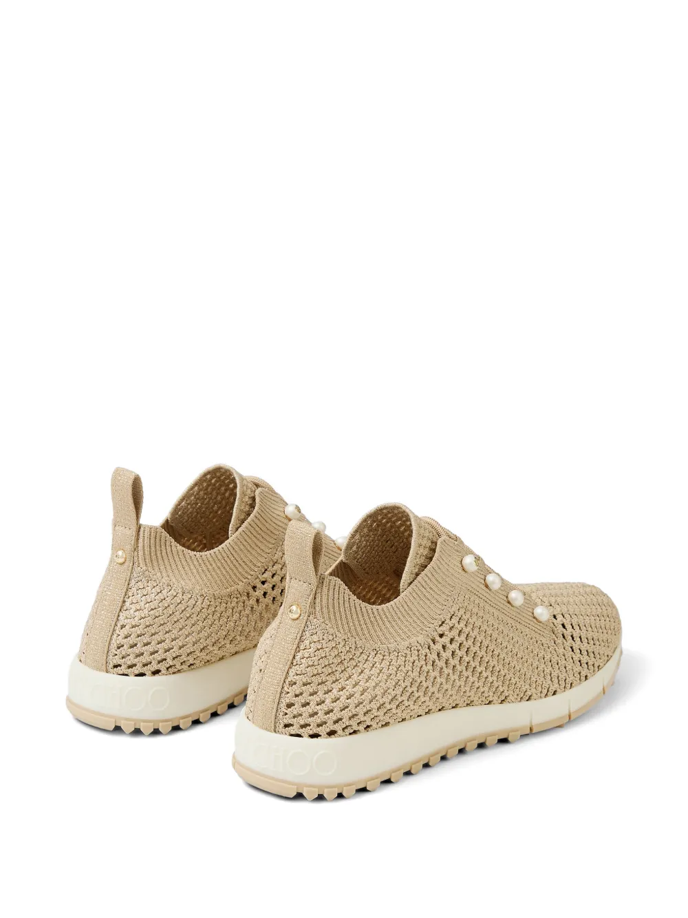 Jimmy Choo Veles pearl-embellished sneakers Beige