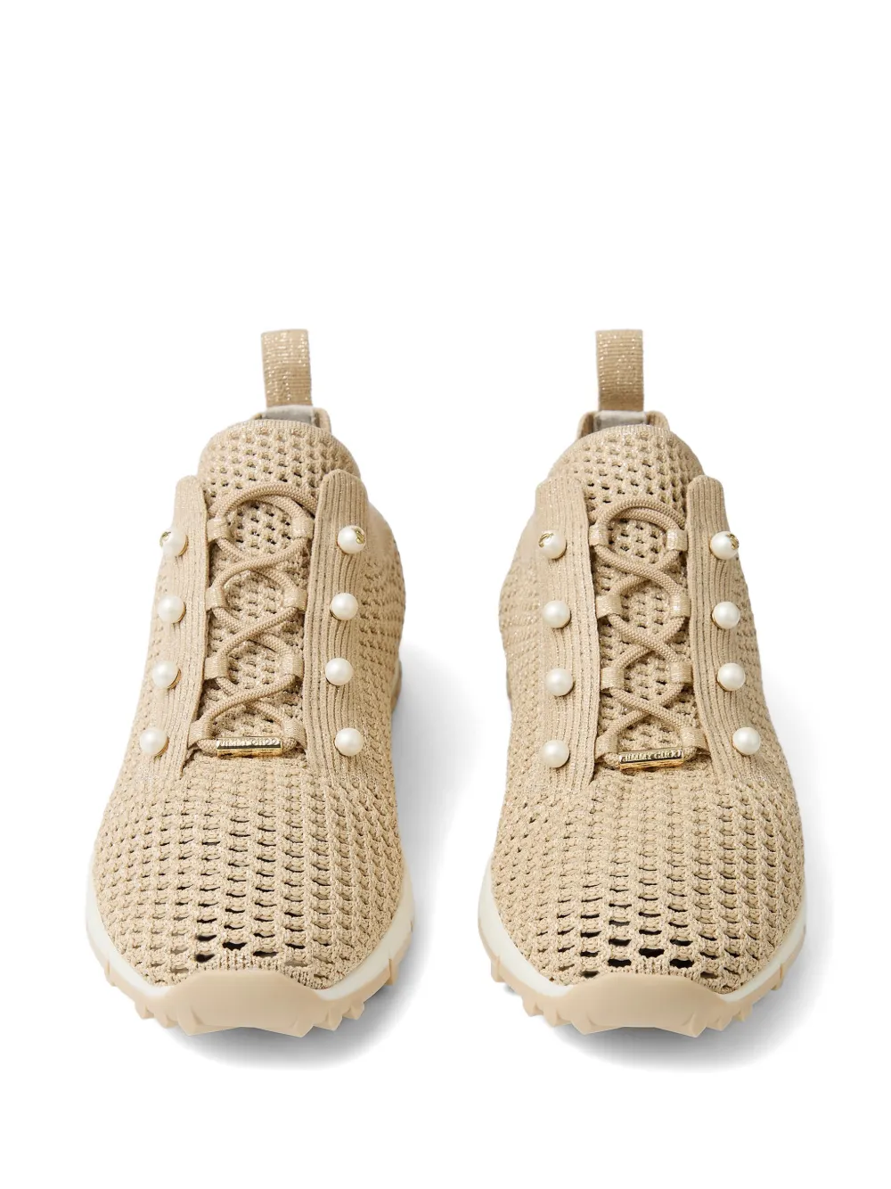 Jimmy Choo Veles pearl-embellished sneakers Beige