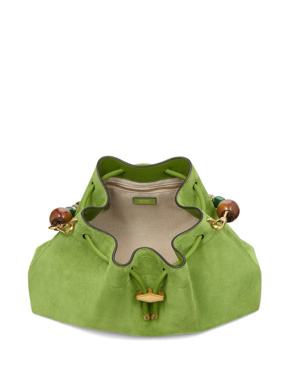 Jimmy Choo Cinch medium schoudertas met kralen Groen