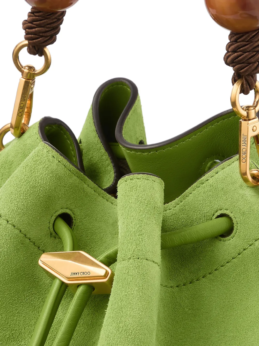 Jimmy Choo Cinch medium schoudertas met kralen Groen