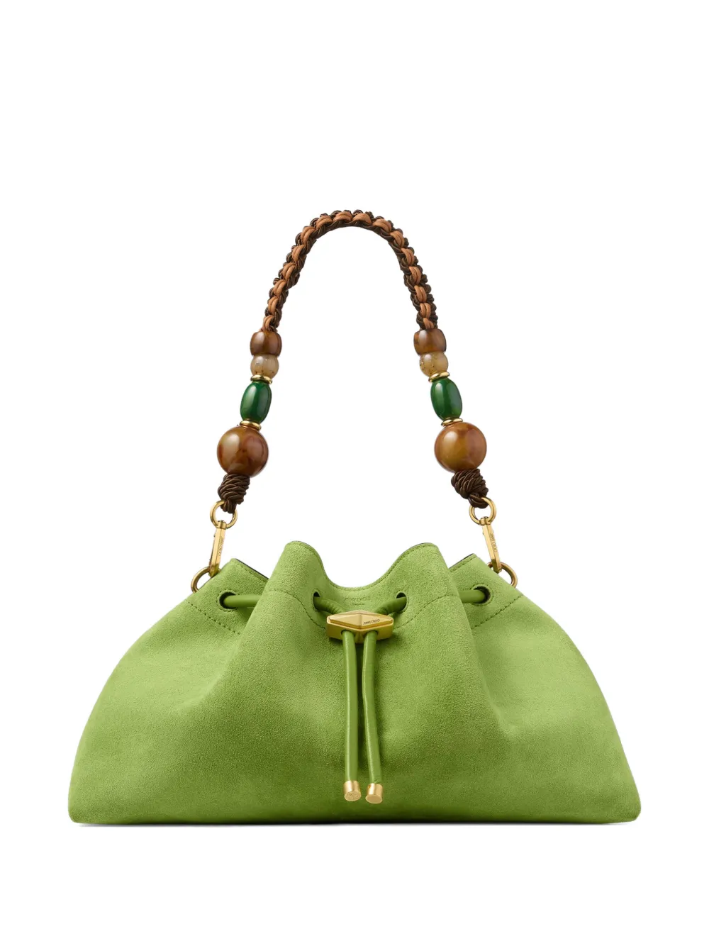Jimmy Choo Cinch beaded medium shoulder bag - Grün