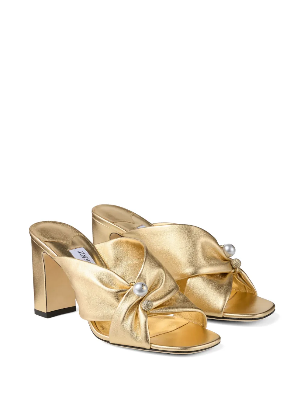 Jimmy Choo Rafi sandalen verfraaid met parels Goud
