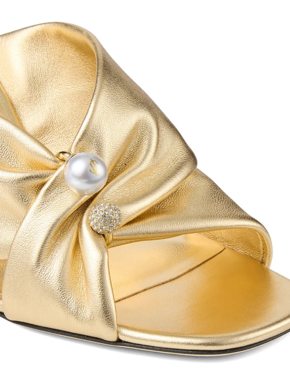 Jimmy Choo Rafi sandalen verfraaid met parels Goud