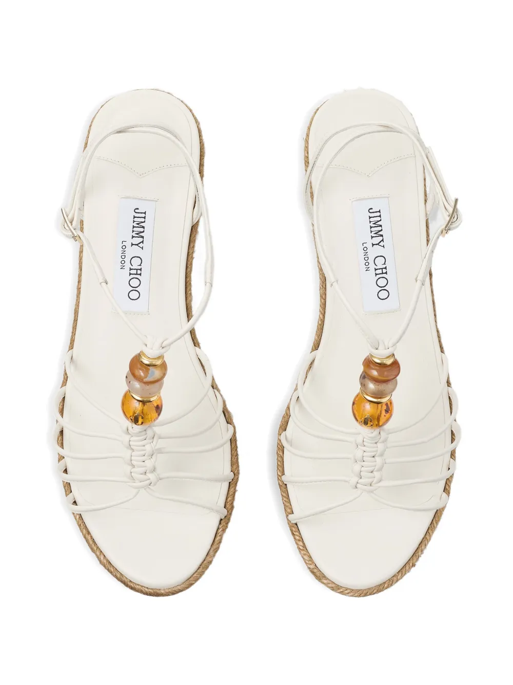 Jimmy Choo Lemi sandalen verfraaid met kralen Wit