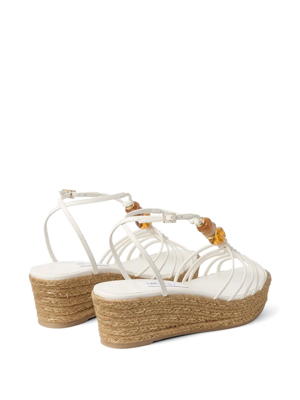 Jimmy Choo Lemi sandalen verfraaid met kralen Wit