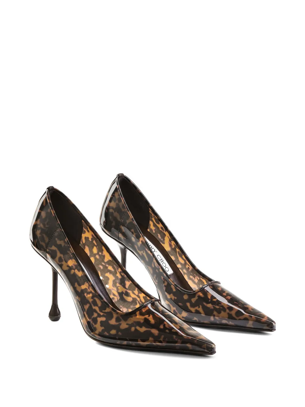 Jimmy Choo Ixia 95 tortoiseshell-effect pumps Bruin