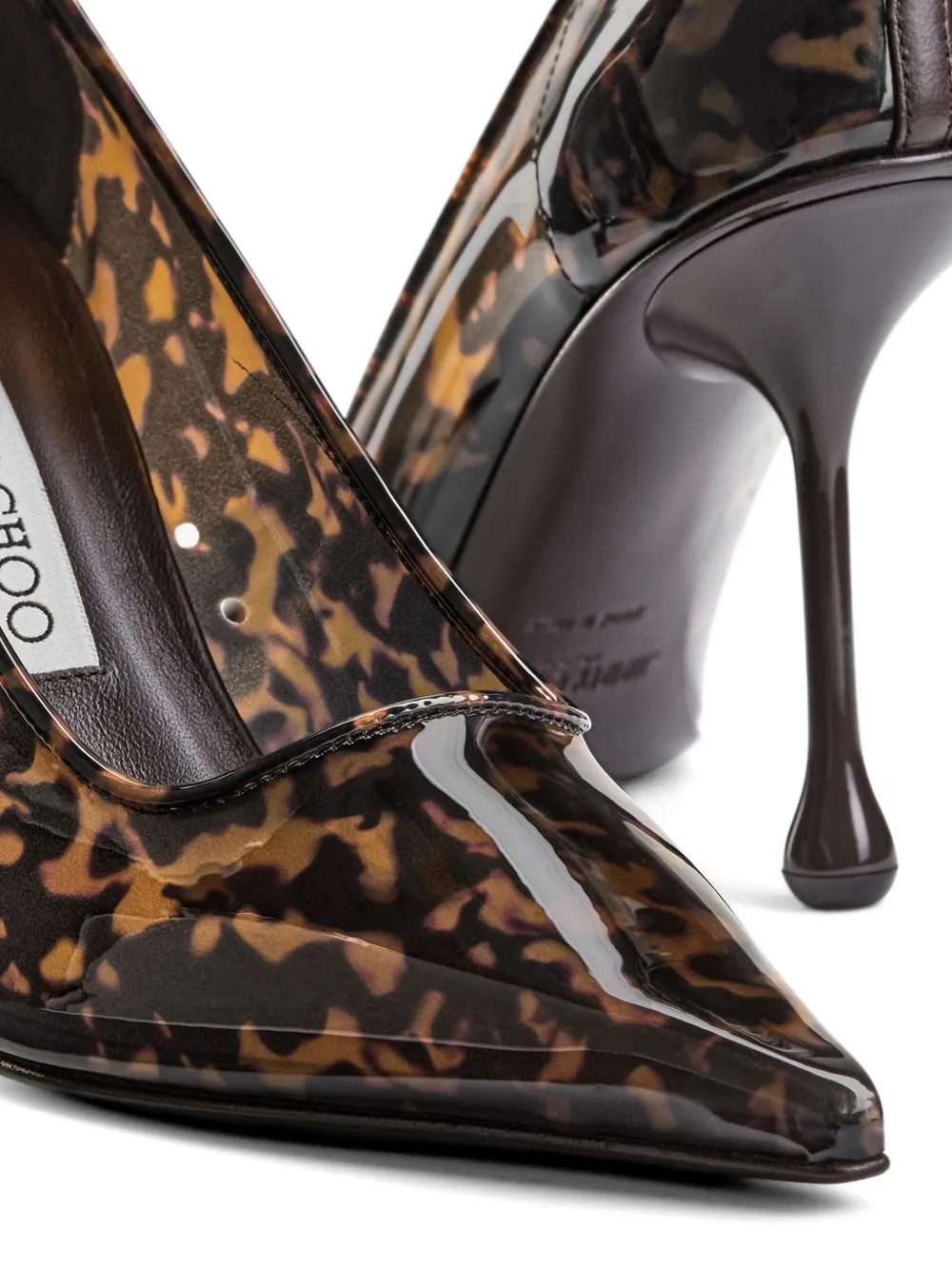 Jimmy Choo Ixia 95 tortoiseshell-effect pumps Bruin
