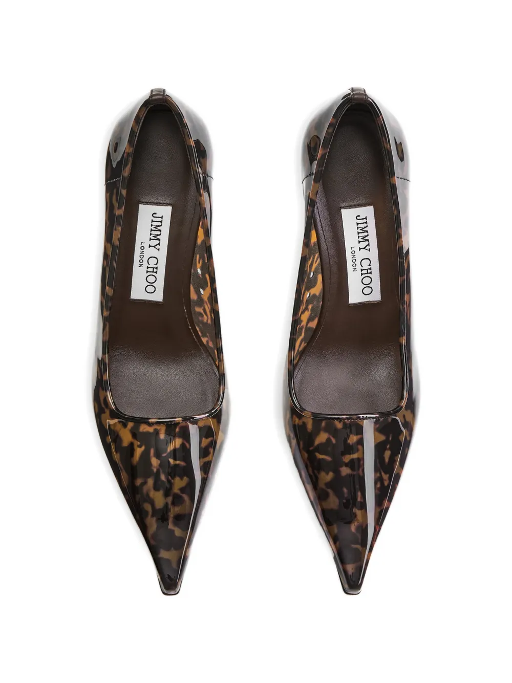 Jimmy Choo Ixia 95 tortoiseshell-effect pumps Bruin