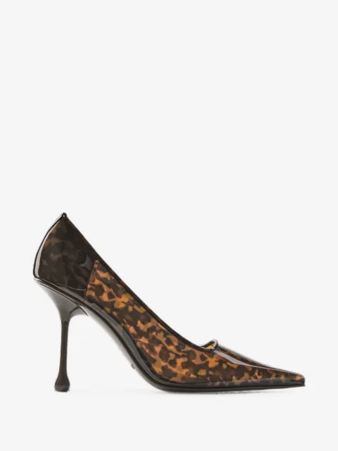 Jimmy Choo Ixia 95 amber tortoiseshell TPU pumps