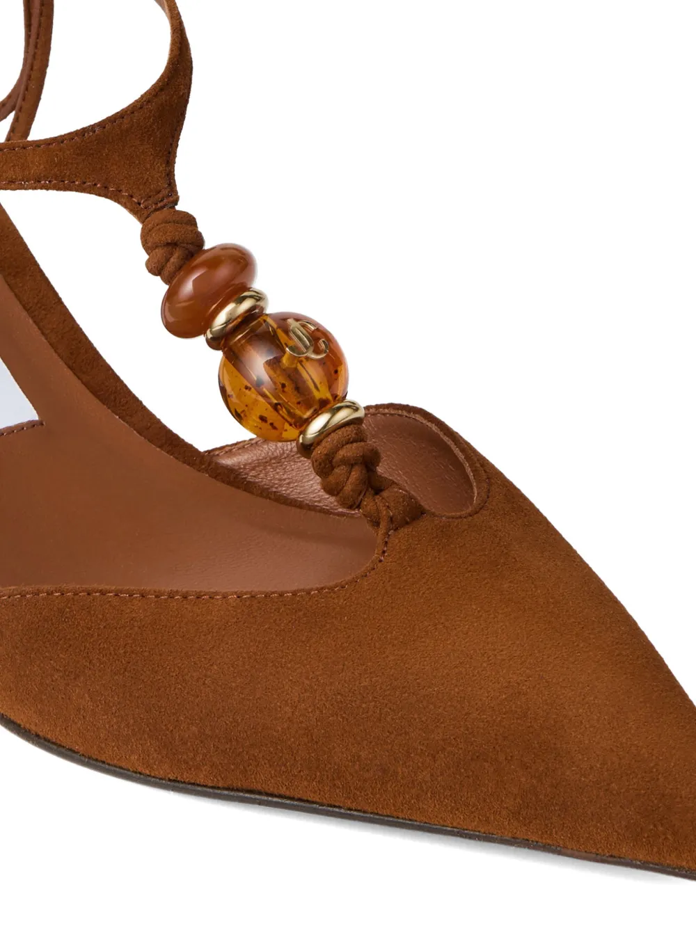 Jimmy Choo Lauri bead-embellished pumps Bruin