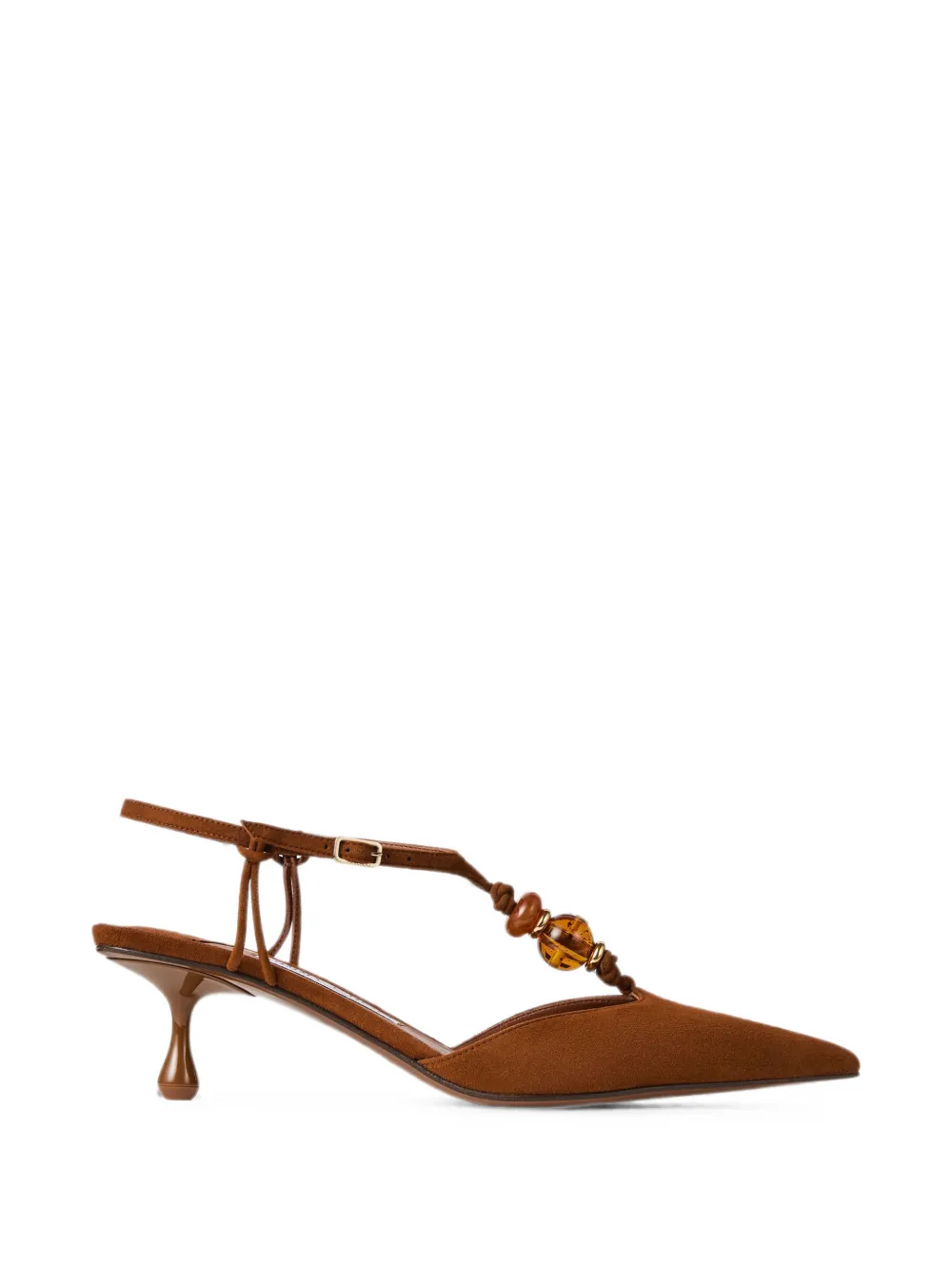 Jimmy Choo Lauri bead-embellished pumps - Brown