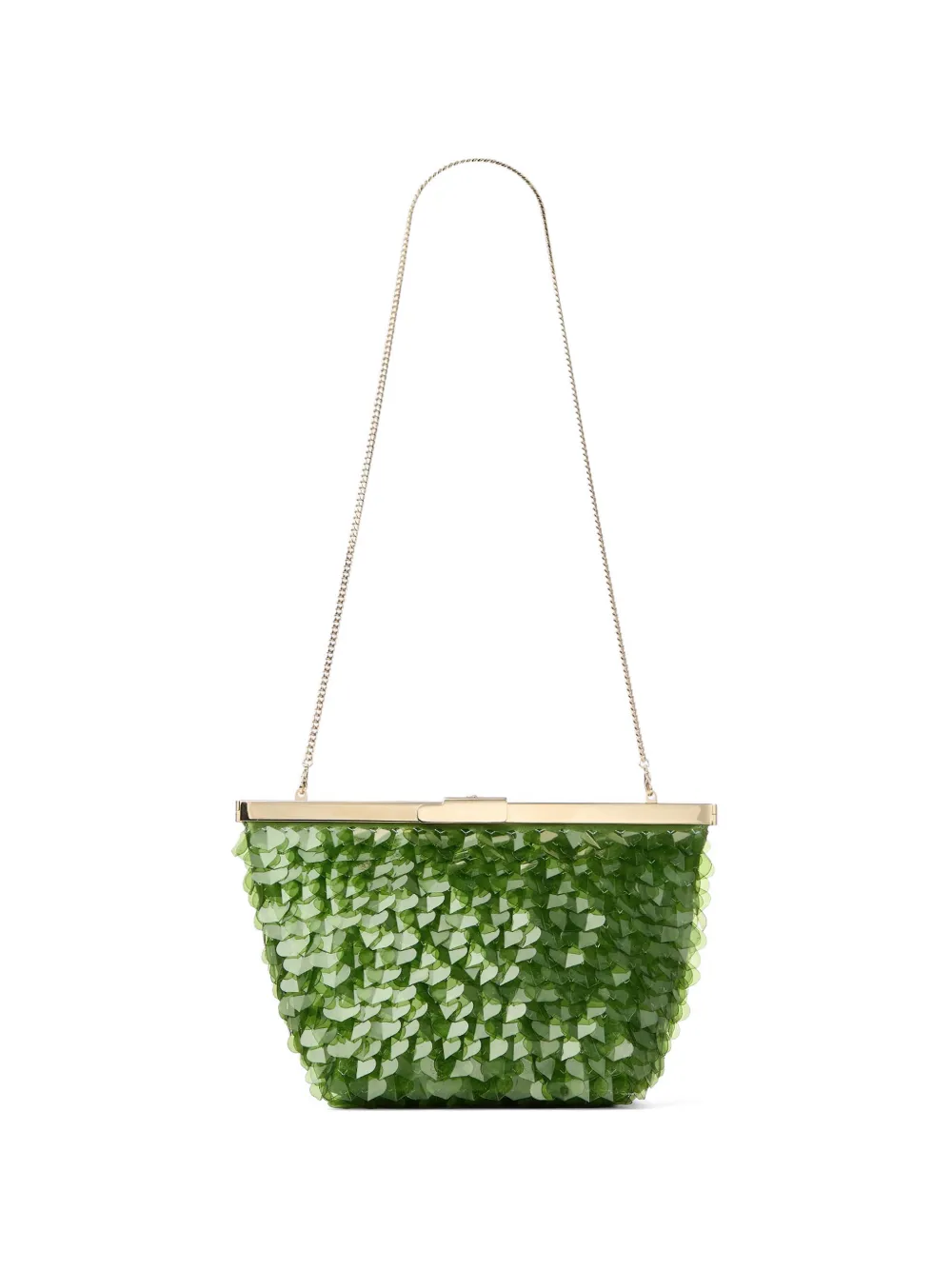 Jimmy Choo Ganache sequin-embellished clutch bag - Verde