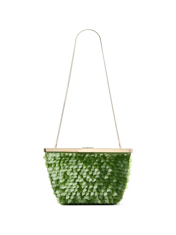 Jimmy Choo Ganache Clutch Bag in Green