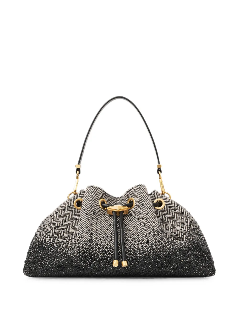 Jimmy Choo Bon Bon crystal-embellished shoulder bag - Nero